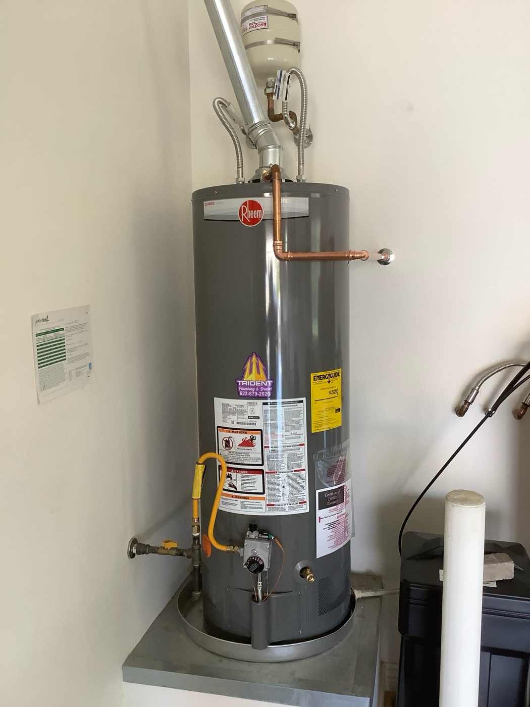 Water heater expansion tank and valve repair