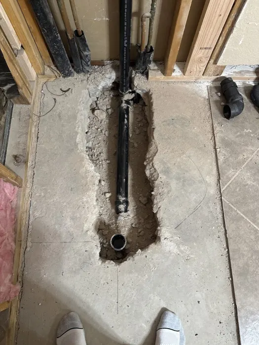 Drain line work